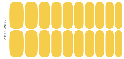 Sunny Day | Warm Yellow Solid Nail Color Nail Wrap Set