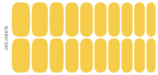 Sunny Day | Warm Yellow Solid Nail Color Nail Wrap Set
