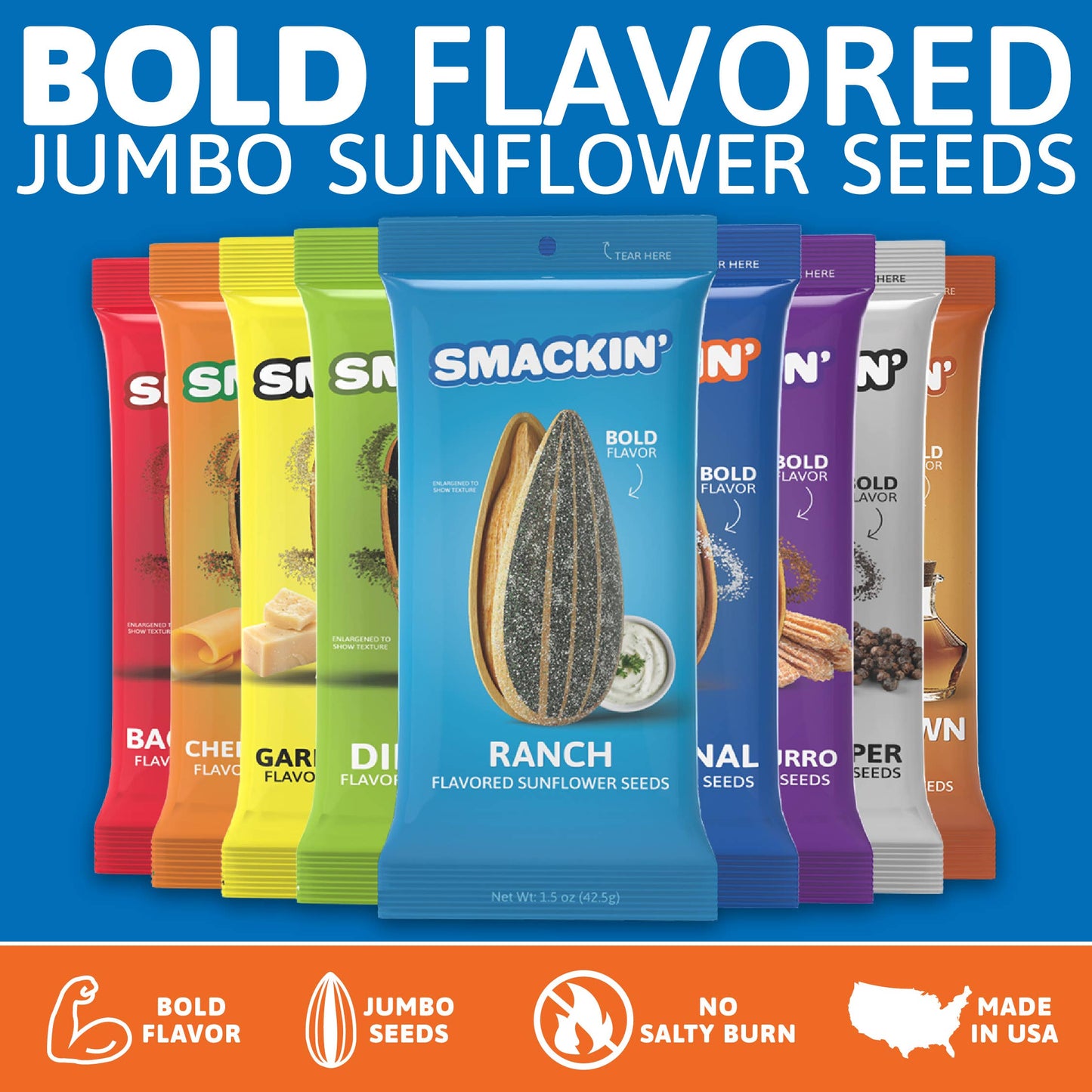 1.5oz SMACKIN' Sunflower Seeds