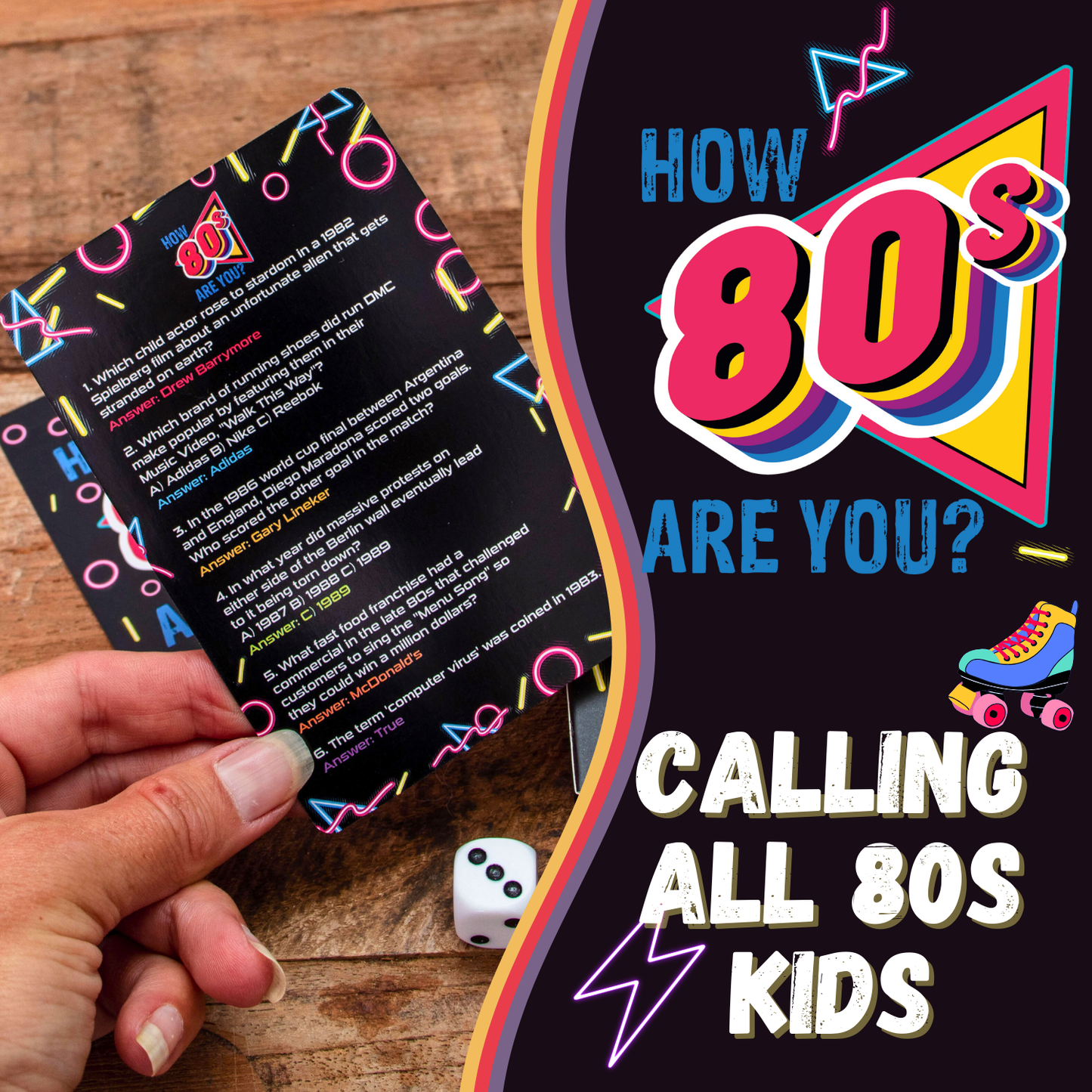 How 80s Are You? 80's Trivia - Family Card Game