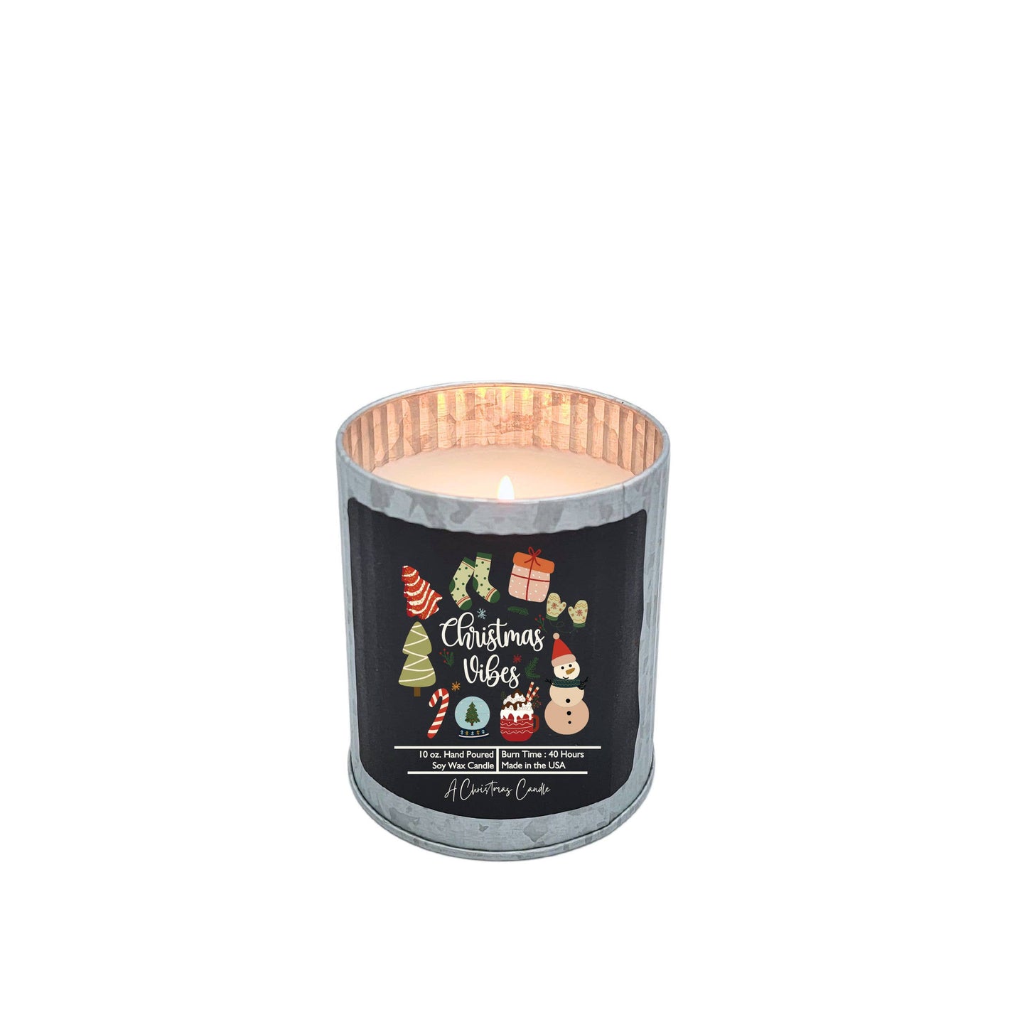 Hot Chocolate - Christmas Vibes - Soy Wax Candle - Rustic Christmas Candles