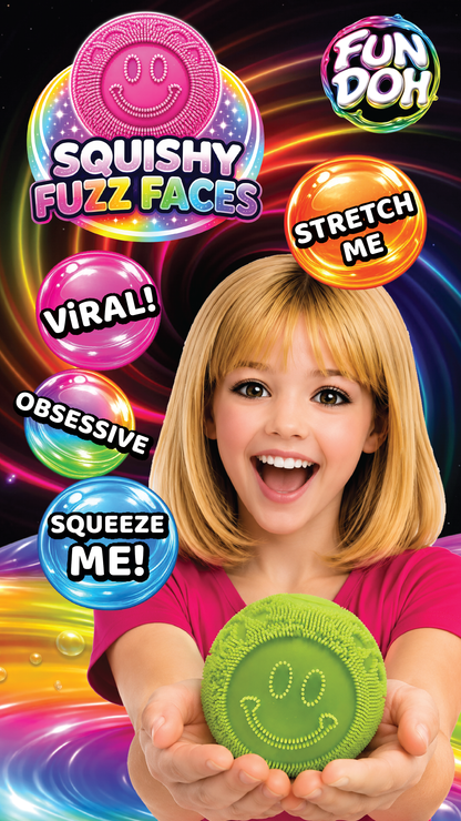 Fuzzy Face Squishy Sensory Toy