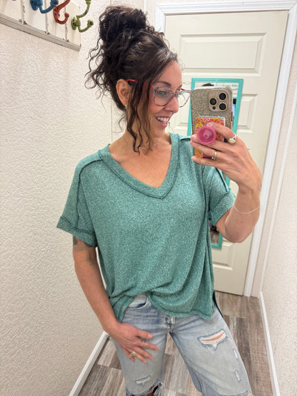 Melanie Vneck Top