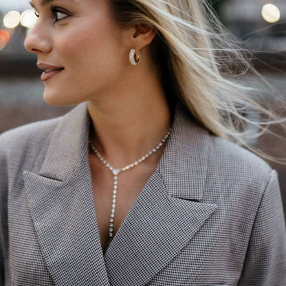 Darling Diva Huggies in Crystal: Gold/Crystal Earrings