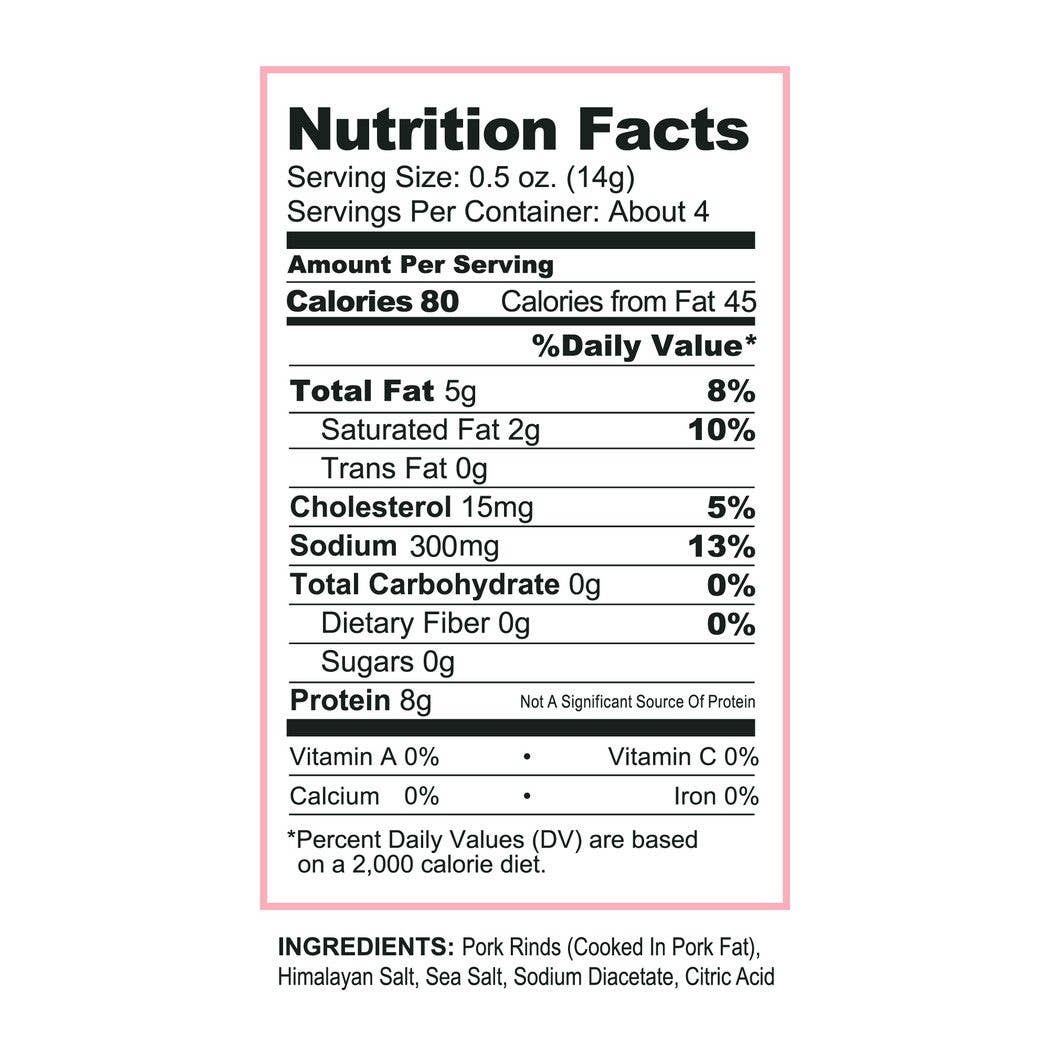 Pink Salt & Vinegar Pork Rinds 1.75 oz
