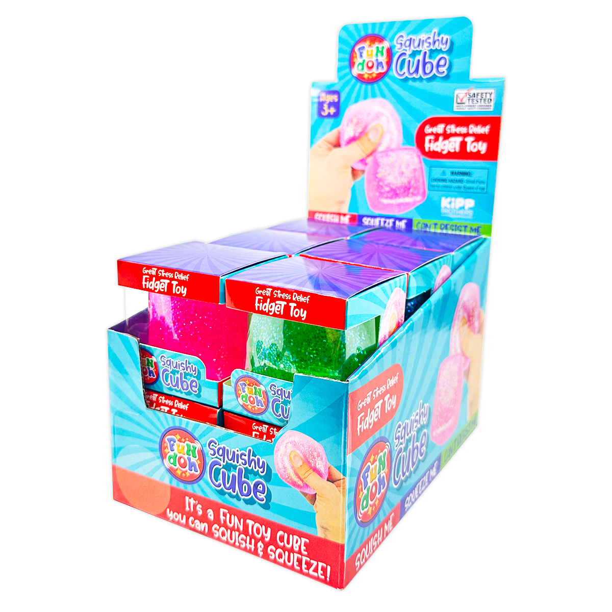Squish & Squeeze Sparkle Cube Fidget Toy