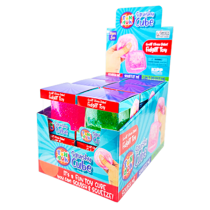 Squish & Squeeze Sparkle Cube Fidget Toy