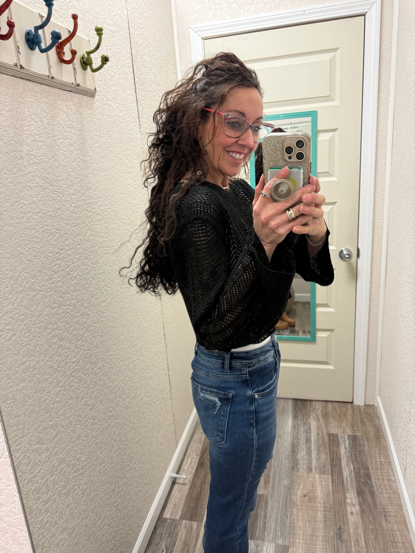 Destiny Cropped Loose Knit Sweater