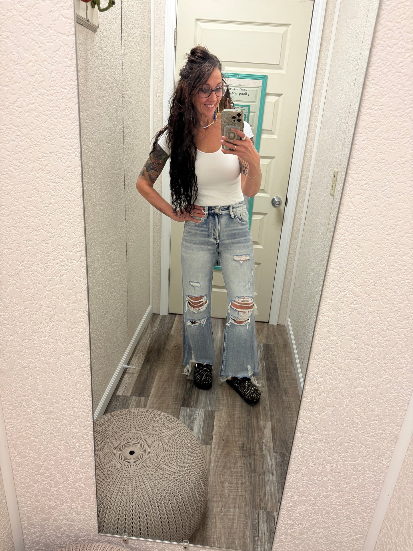 Who Dis Distressed High Rise Vintage Cropped Jeans