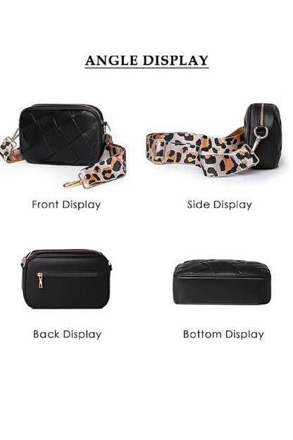 Leopard Strap Crossbody Shoulder Bag