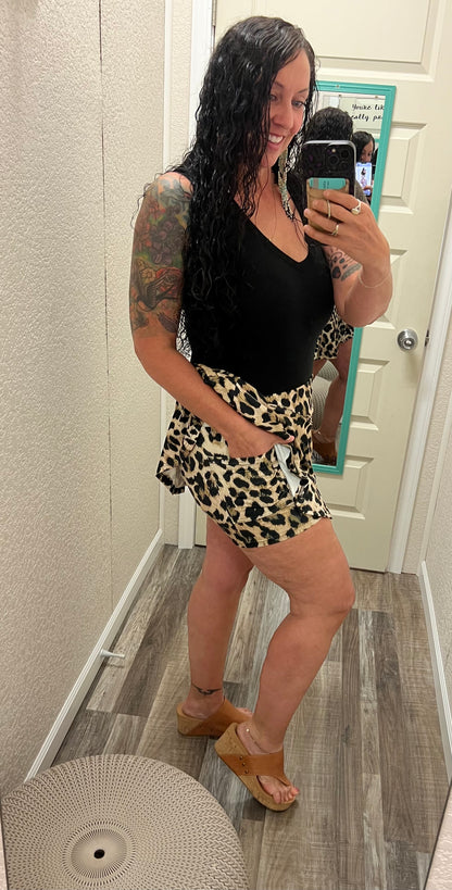 Leopard Brielle Skort with Pockets