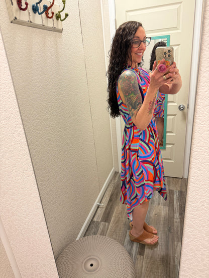 Happi Mock Neck Sleeveless Dress