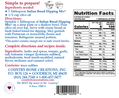 Italian Bread Dipping Mix