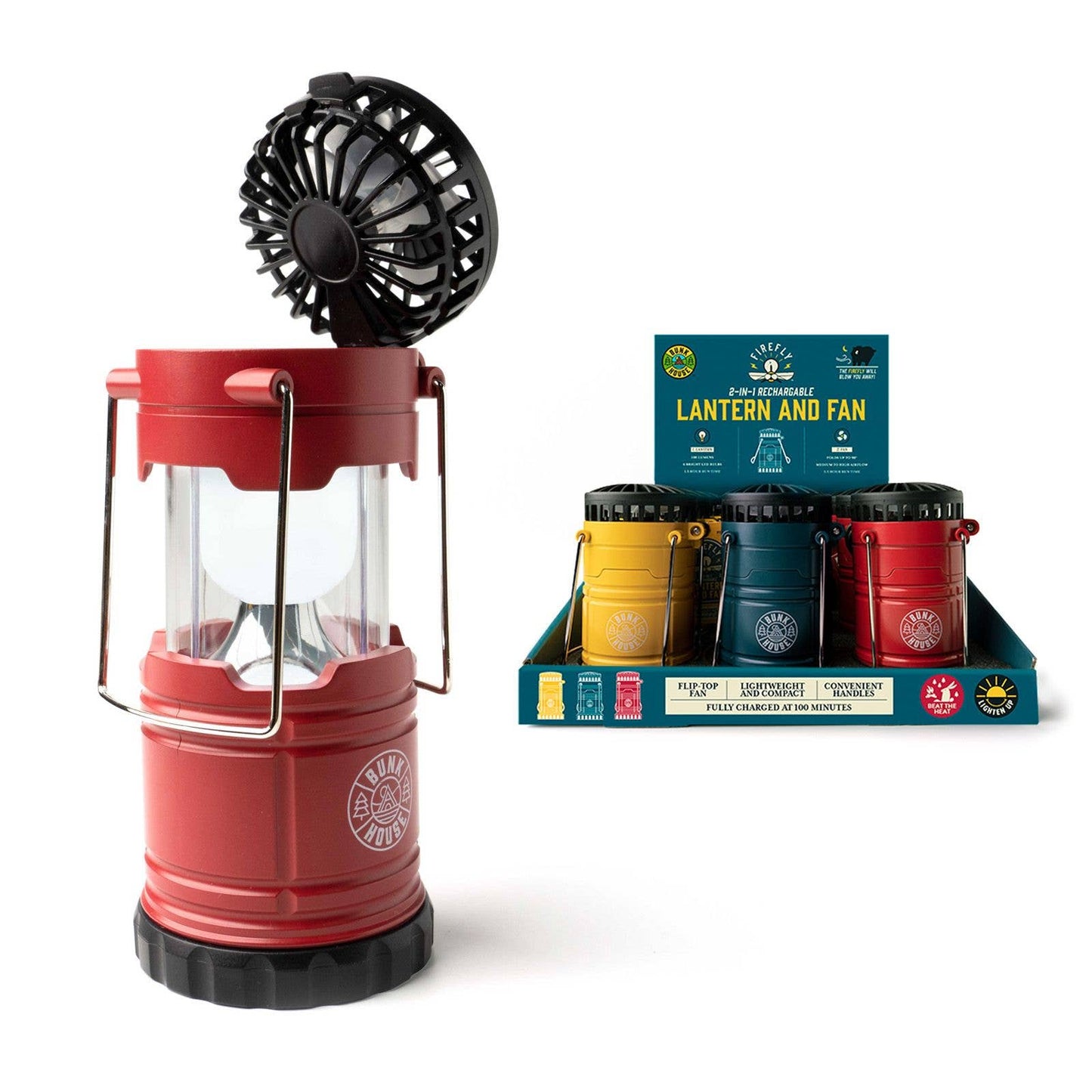 2-In-1 Rechargeable Lantern And Fan