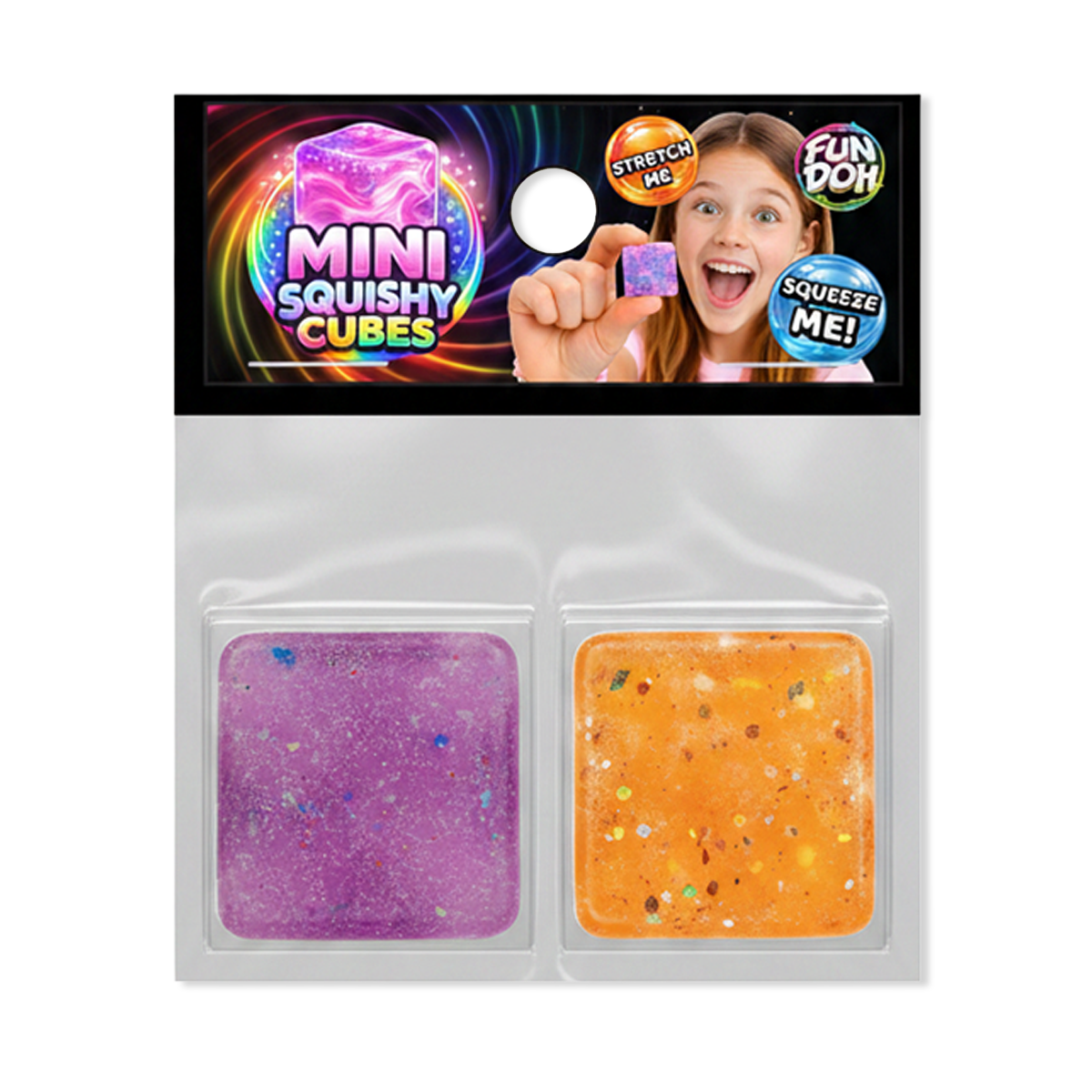 Mini Squishy Cube 2 packs