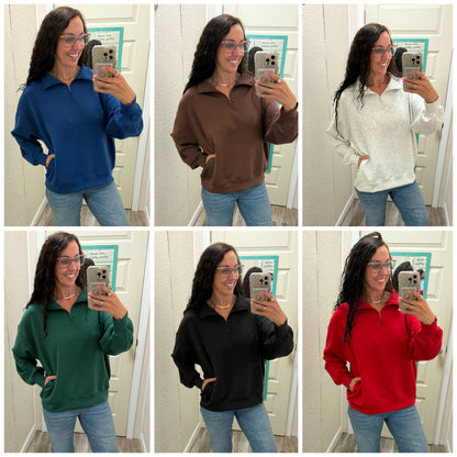 Sadie Scuba 1/2 Zip Pullover