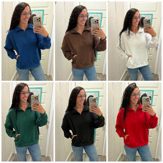 Sadie Scuba 1/2 Zip Pullover