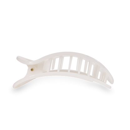 Round Flat Hair Clip | Small | Coconut White