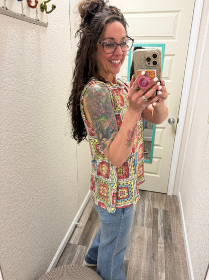 kaleidoscope Patches Tank