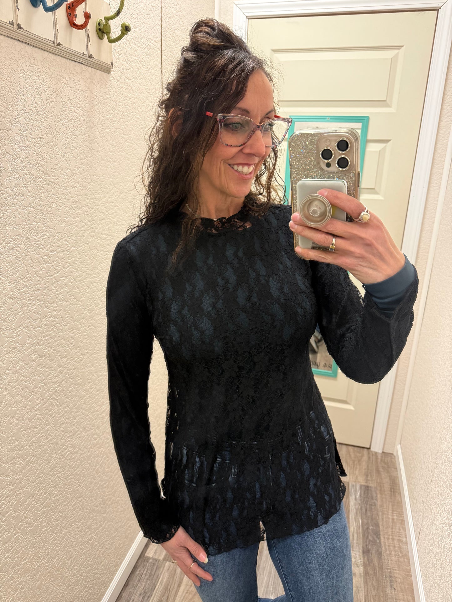 Layla Long Sleeve Relaxed Fit Lace Top