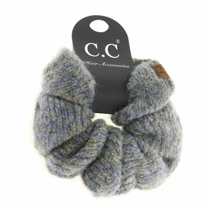 Two-tone Knit Ponytail C.C  Scrunchie