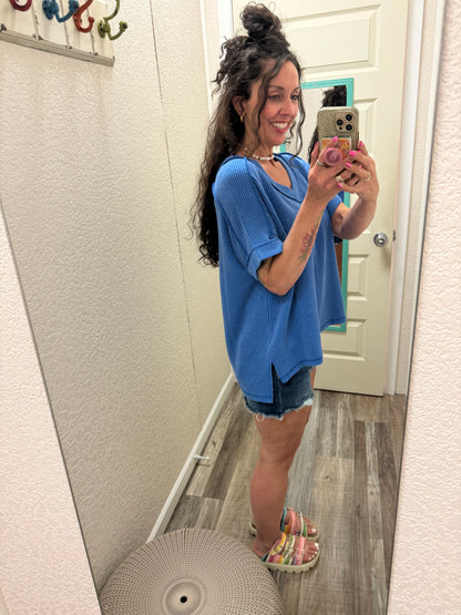 Courtney Corded V neck