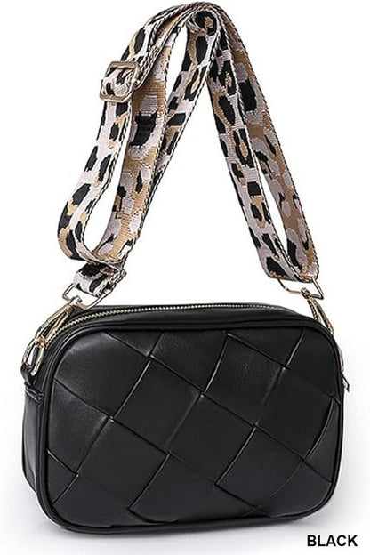 Leopard Strap Crossbody Shoulder Bag