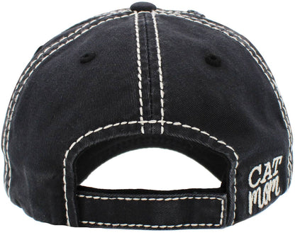 CAT MOM Washed Vintage Hat