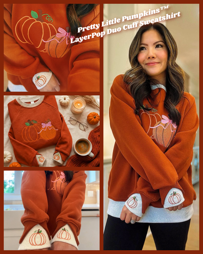 Pretty Little Pumpkins™ LayerPop™ Duo Cuff Sweatshirt