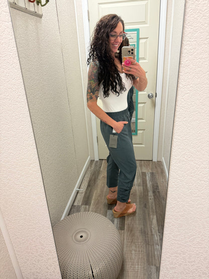 Swishie Swooshie Capris With Side Ruching