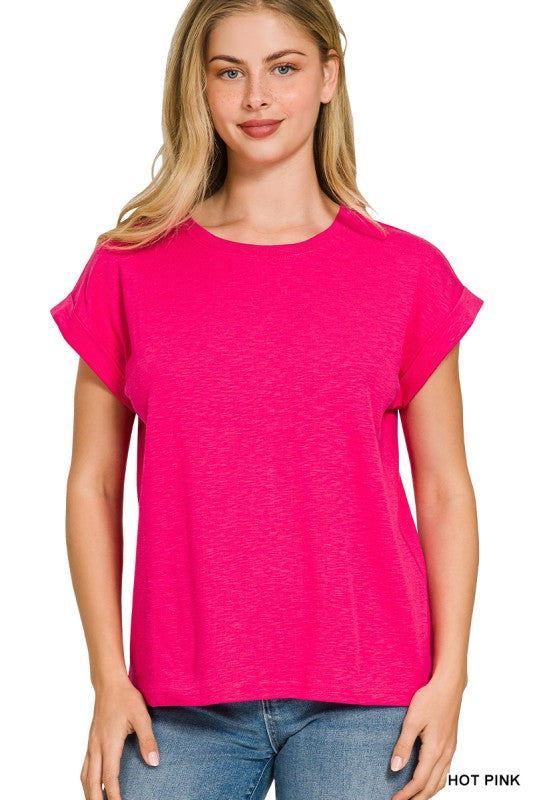 Rae Cuffed Sleeve Tee