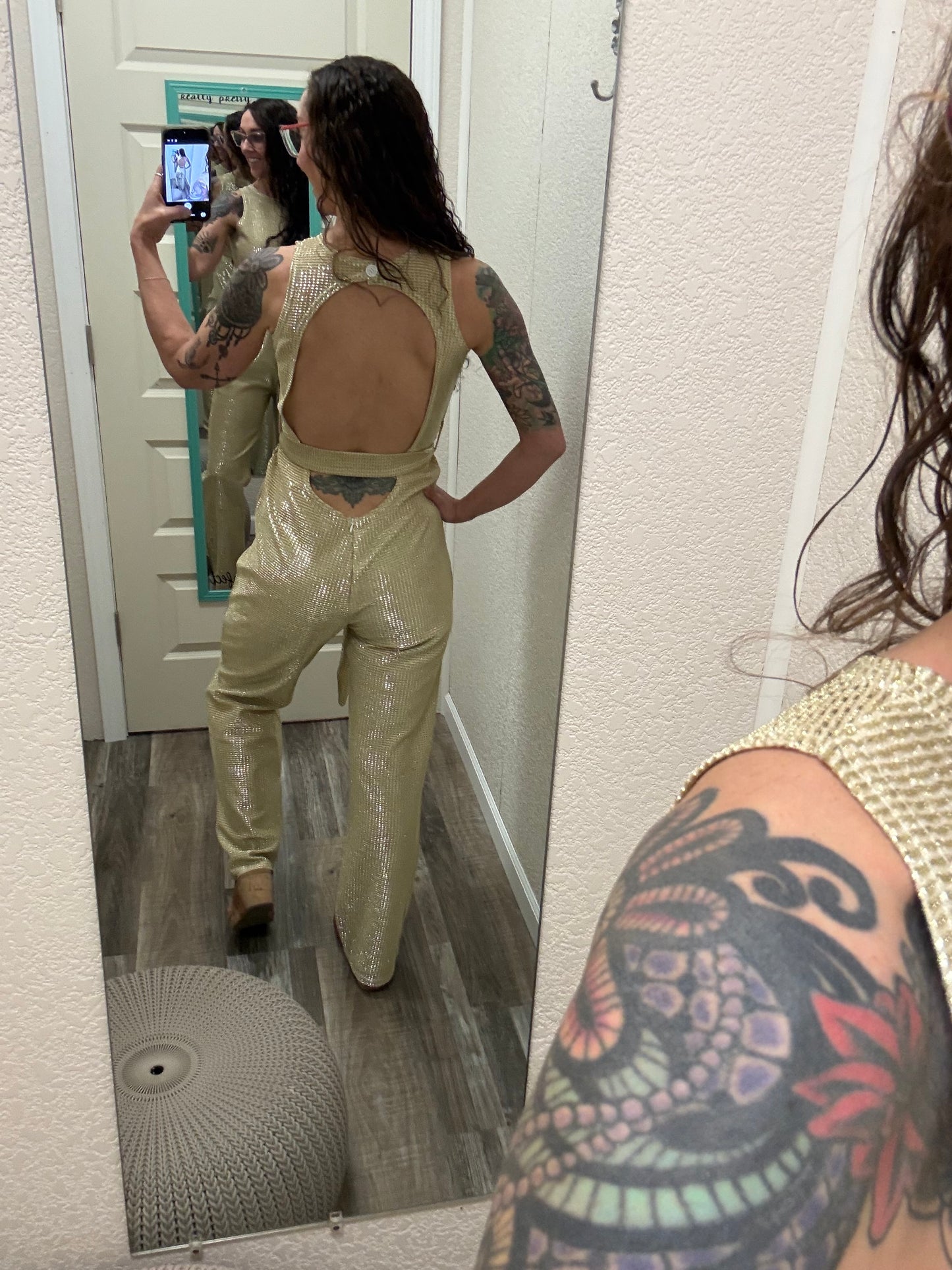 Golden Glitz & Glam Jumpsuit