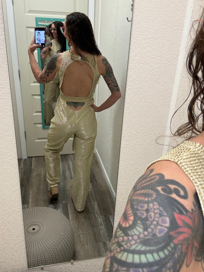 Golden Glitz & Glam Jumpsuit