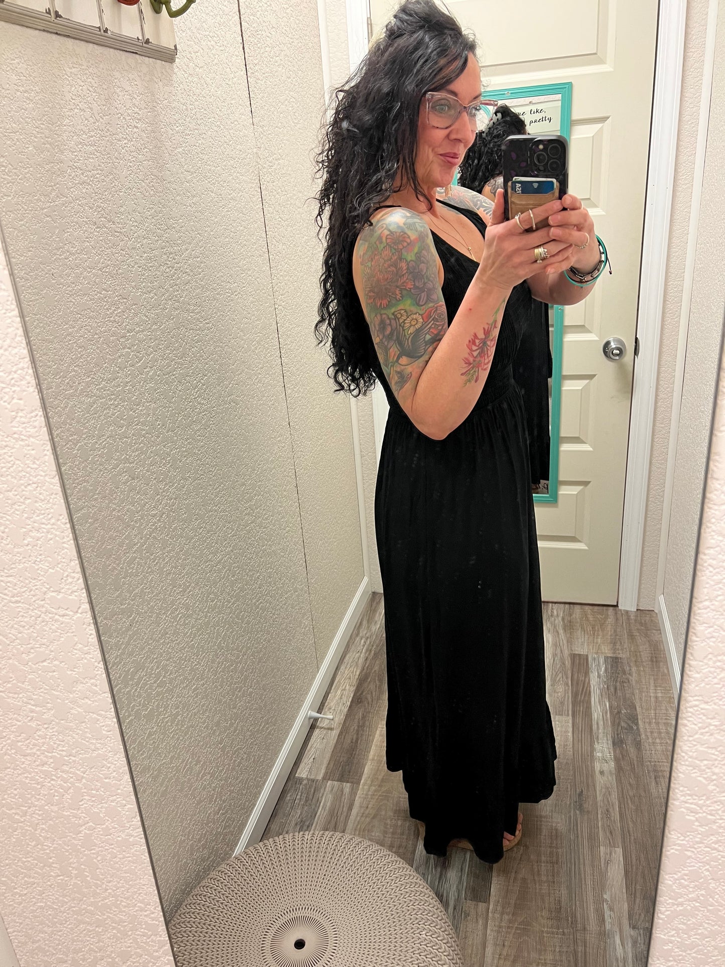 Maddie black maxi dress