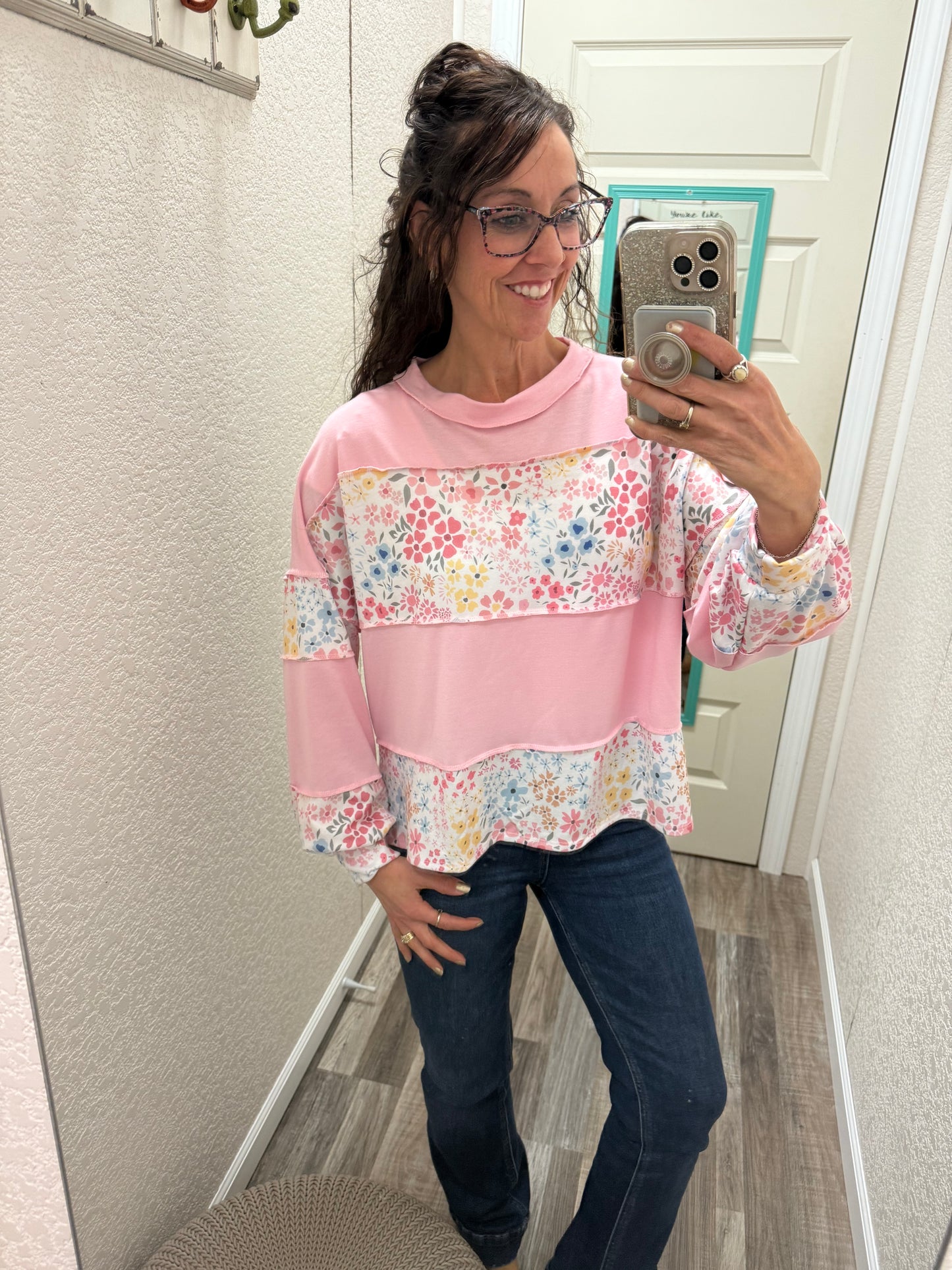 Pretty in Floral Pink Top