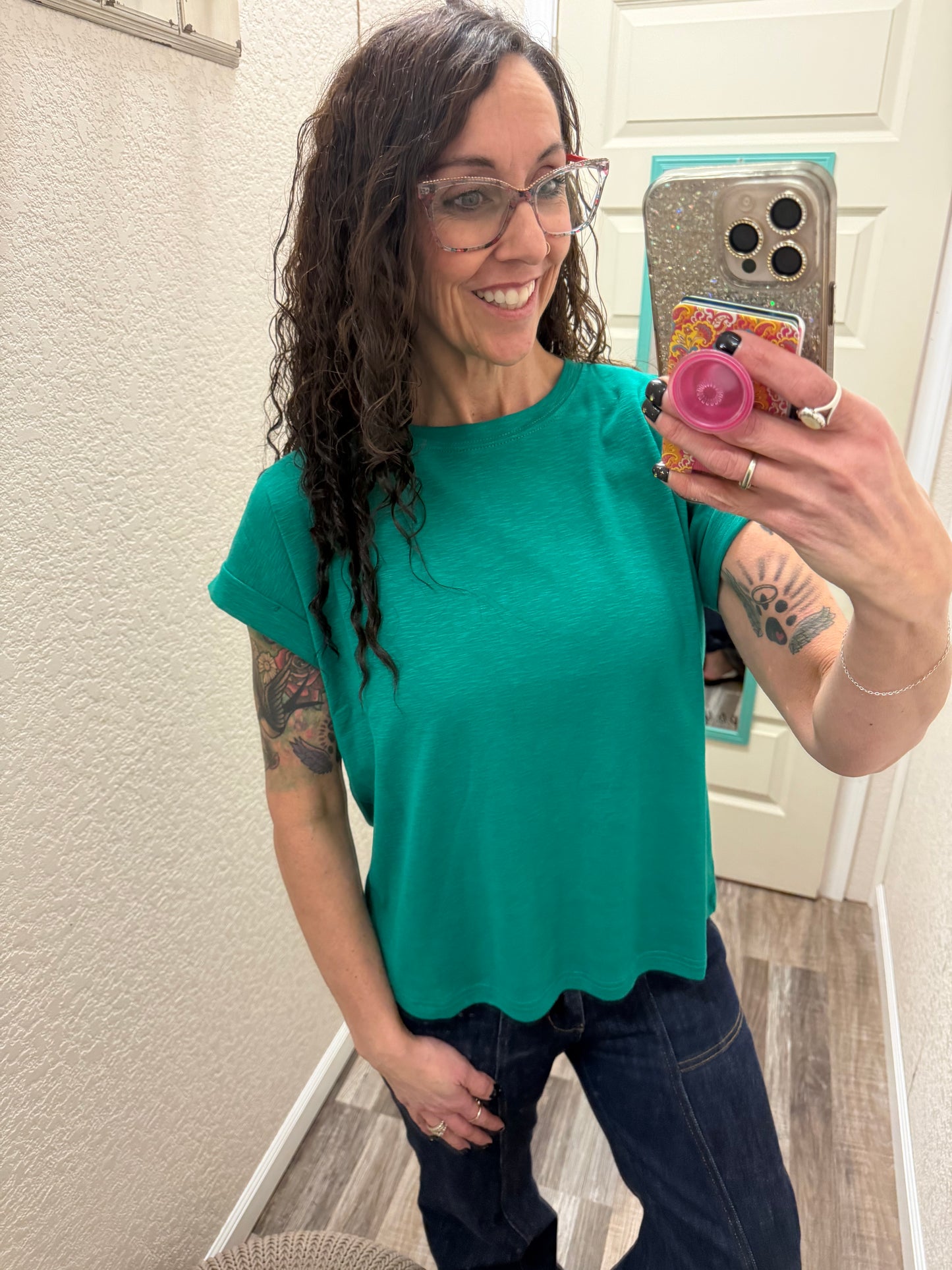 Rae Cuffed Sleeve Tee