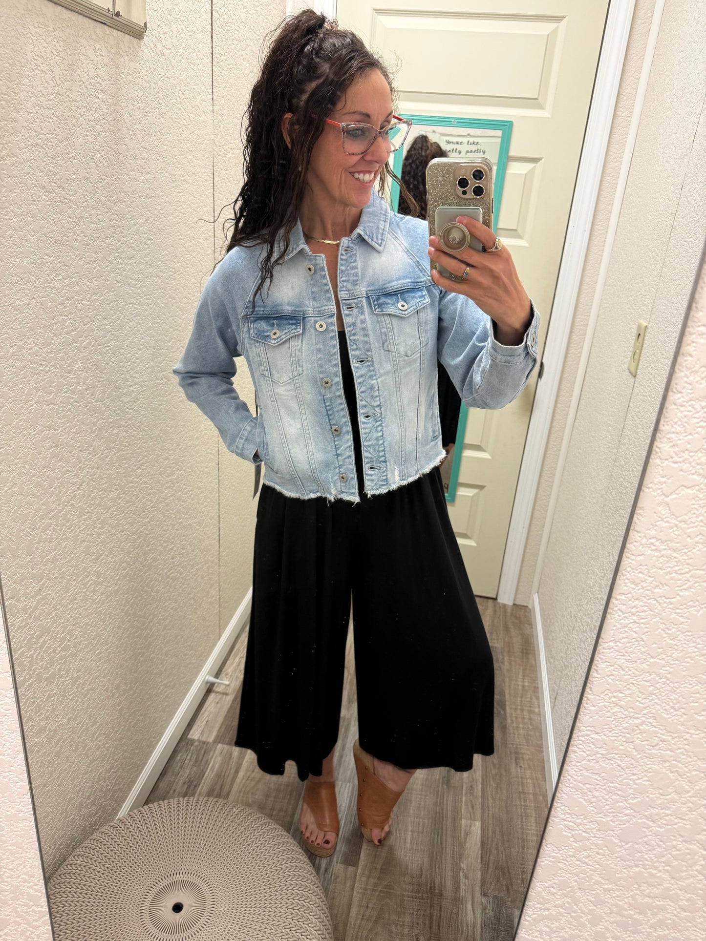 Rita Raw Hem Jean Jacket