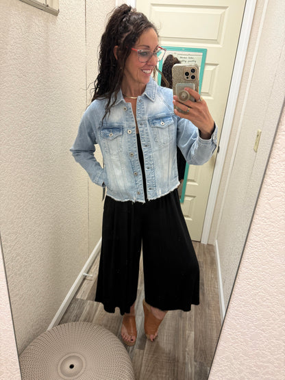 Rita Raw Hem Jean Jacket