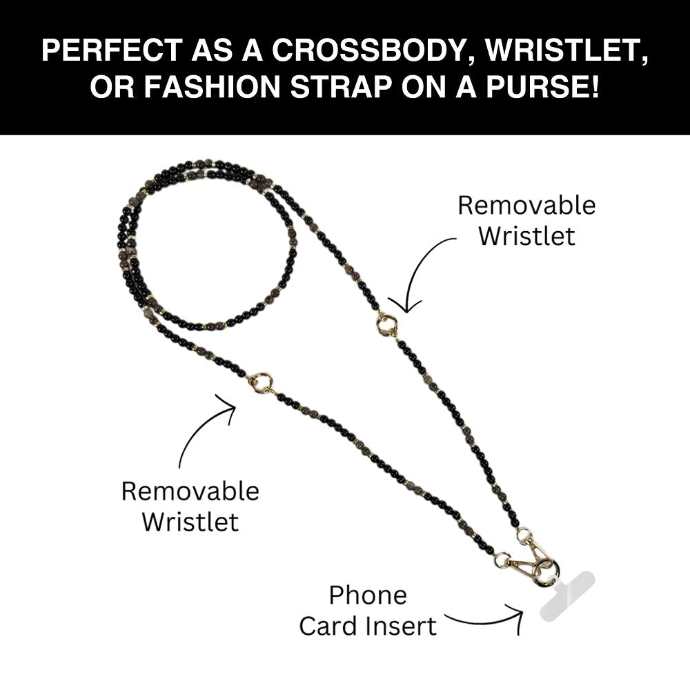 Clip & Go Beaded Crossbody Phone Holder