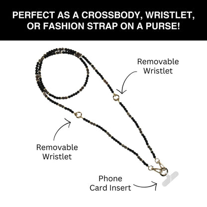 Clip & Go Beaded Crossbody Phone Holder