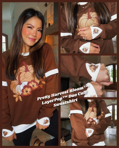 Pretty Harvest Bloom™ LayerPop™ Duo Cuff Sweatshirt