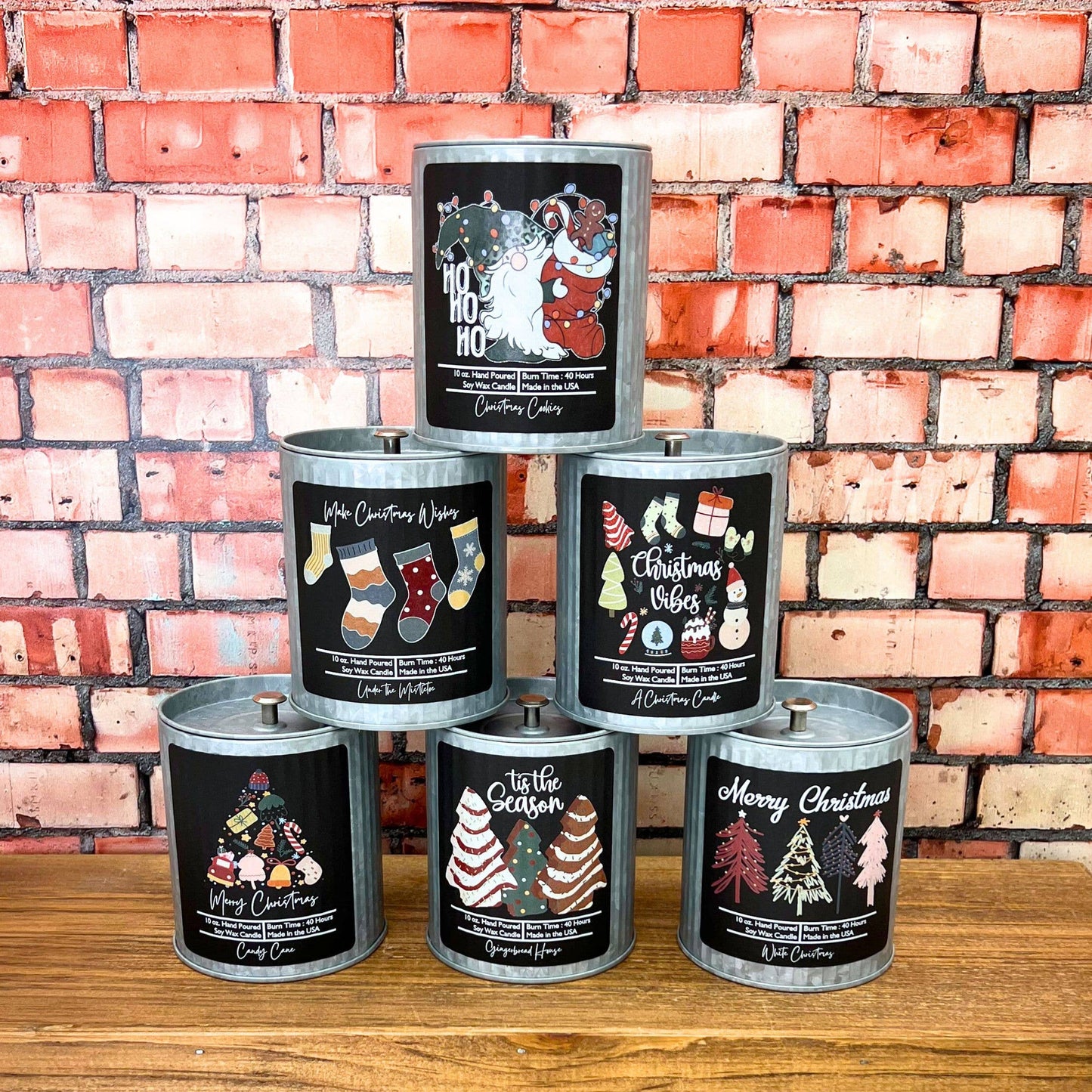 Pecan Pie - Tis the Season - Soy Wax Candle - Rustic Christmas Candles