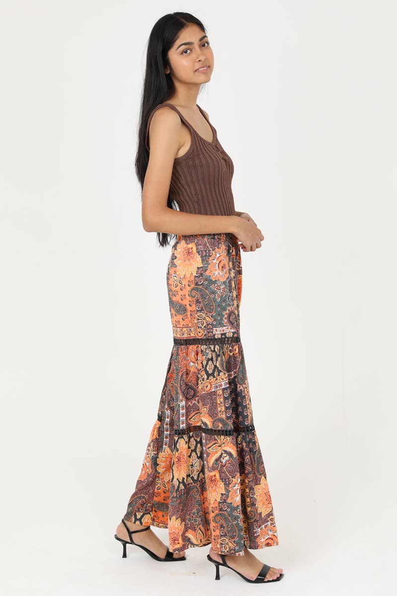 Kokomo SUNSET WIDE LEG PANTS WITH LACE INSERTS