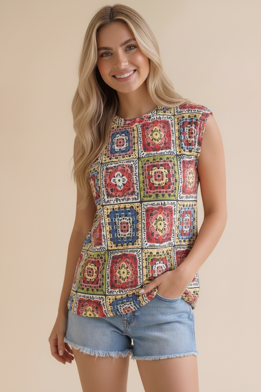 kaleidoscope Patches Tank