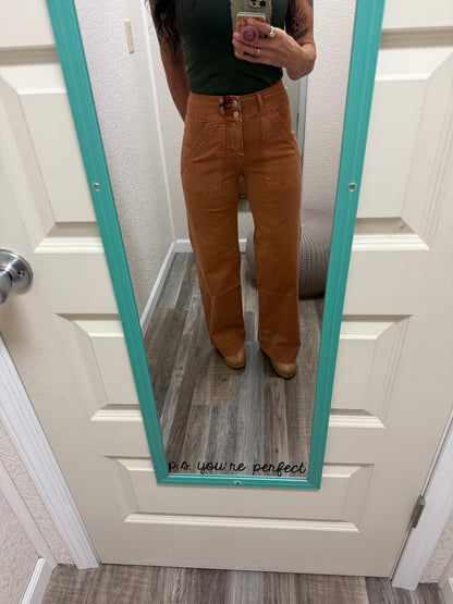 Leaf Season Jeans Hi Rise Wide Leg Mica Jeans