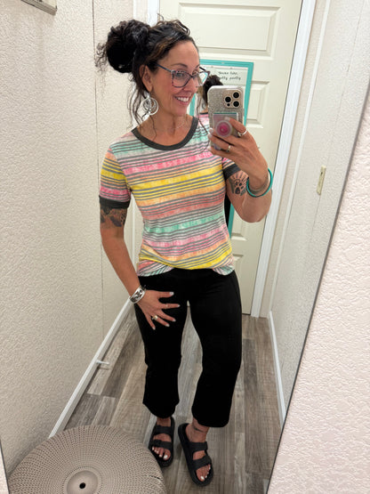 Summer Stripes Short Sleeve Top