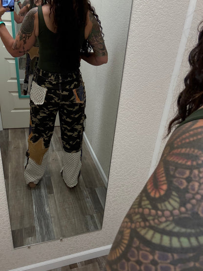 CamoStar Patchwork Wide Leg Pants