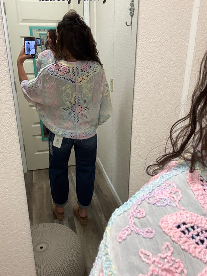 Obsession Crochet Cardigan : RAINBOW / One Size