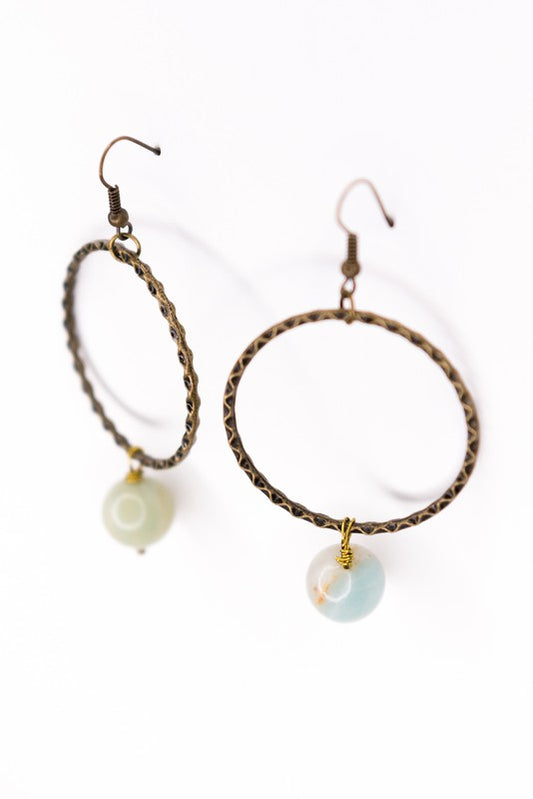 Olivia Earrings Amazonite