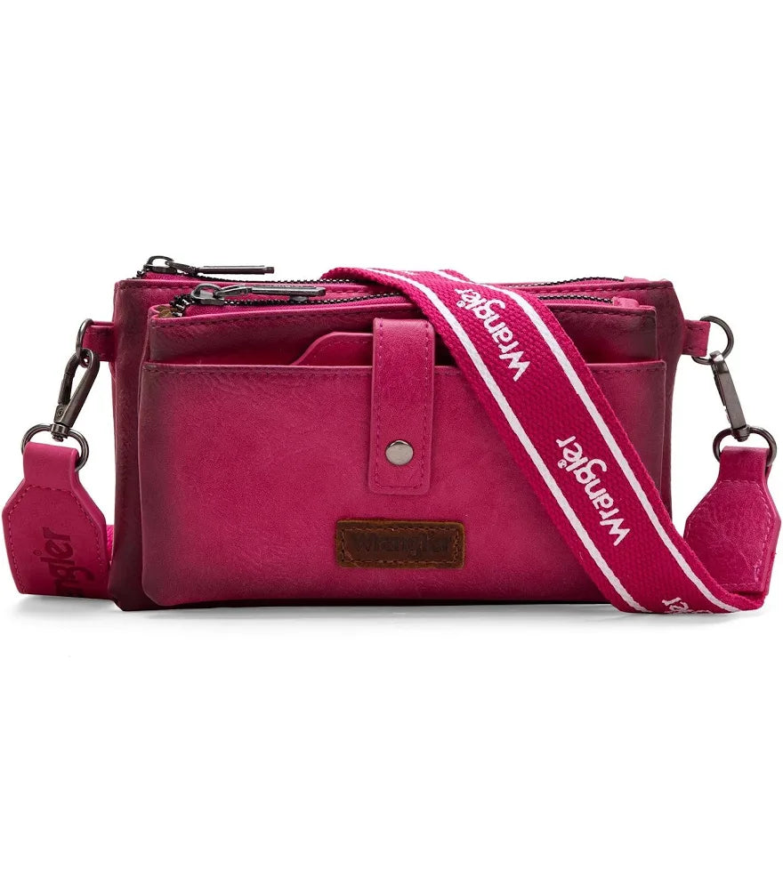 Wrangler Dual Zipper Crossbody Purse